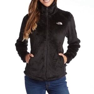 The North Face Women's Osito Jacket Full Zip Black Size XS Fuzzy Y2K